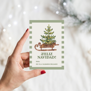 TARJETAS NAVIDAD-ARBOL CARRO