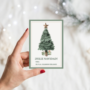 TARJETAS NAVIDAD-ARBOL MINIMAL