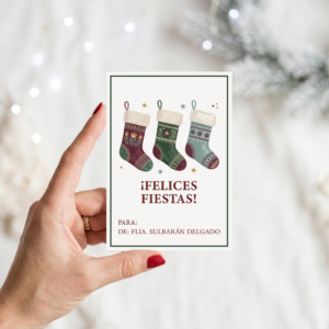TARJETAS NAVIDAD-CALCETINES